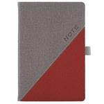Notes - zápisník DIEGO A5 čtverečkovaný - šedá/červená