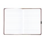 Notes - zápisník ELASTIC A5 linkovaný - pudrová/černá gumička