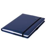 Notes - zápisník ELASTIC B6 linkovaný - modrá/černá gumička