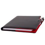 Notes - zápisník GEP A4 čtverečkovaný - černá/červený vnitřek