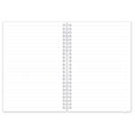 Notes - zápisník koženkový SIMPLY A5 linkovaný - bílá/bílá spirála