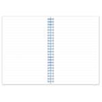 Notes - zápisník koženkový SIMPLY A5 linkovaný - bílá/světle modrá spirála