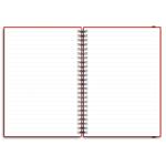 Notes - zápisník koženkový SIMPLY A5 linkovaný - červená/černá spirála