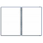Notes - zápisník koženkový SIMPLY A5 linkovaný - modrá/zelená spirála
