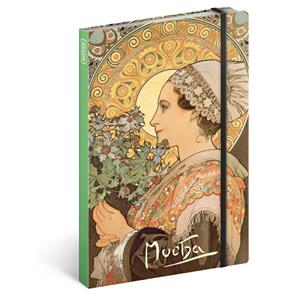 Notes Bodlák - Alfons Mucha A5 - linkovaný