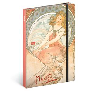 Notes - zápisník linkovaný A5 - Alfons Mucha - Malířství