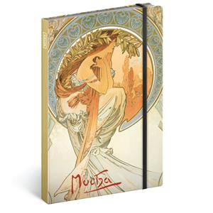 Notes - zápisník linkovaný A5 - Alfons Mucha - Poezie