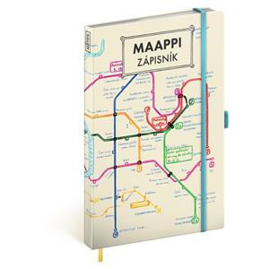 Notes - zápisník linkovaný A5 - Maappi