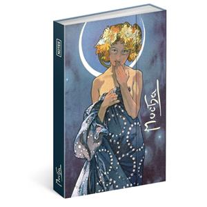 Notes Luna - Alfons Mucha B6 - linkovaný