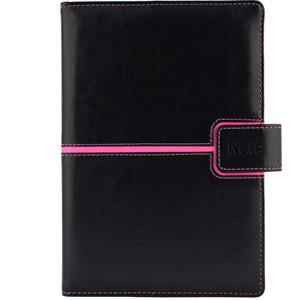 Notes - zápisník MAGNETIC A5 linkovaný - černá/růžová