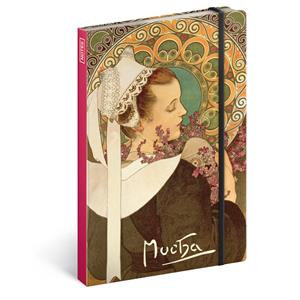 Notes Vřes - Alfons Mucha A5 - nelinkovaný