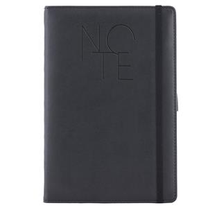 Notes - zápisník POLY A5 linkovaný - černá