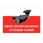 OBIEKT MONITOROWANY SYSTEMEM KAMER, naklejka 210x148 mm