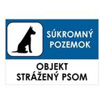 Objekt strážený psom,plast 1mm,210x148mm