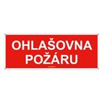 Ohlašovna požáru - bezpečnostní tabulka s dírkami, plast 2 mm 210x80 mm