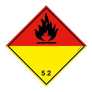 ORGANICKÉ PEROXIDY Č.5.2, plast 1 mm 100x100 mm