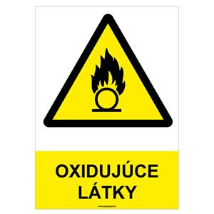 Oxidujúce látky-bezpečnostná tabuľka, samolepka A4