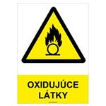 Oxidujúce látky-bezpečnostná tabuľka, samolepka A4