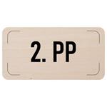 Označení podlaží - 2. PP, dřevěná tabulka, 300 x 150 mm