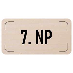 Označení podlaží - 7. NP, dřevěná tabulka, 300 x 150 mm