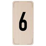 Označení podlaží - číslo 6, dřevěná tabulka, 300 x 150 mm