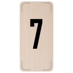Označení podlaží - číslo 7, dřevěná tabulka, 300 x 150 mm