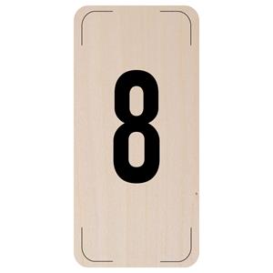 Označení podlaží - číslo 8, dřevěná tabulka, 300 x 150 mm
