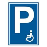Parkoviště pro vozíčkáře - bezpečnostní tabulka, plast 1 mm, A4