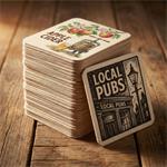 Pivní podtácky papírové čtvercové 93 mm x 93 mm, jednostranný tisk - na zakázku