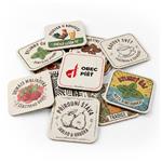 Pivní podtácky papírové čtvercové 93 mm x 93 mm, jednostranný tisk - na zakázku