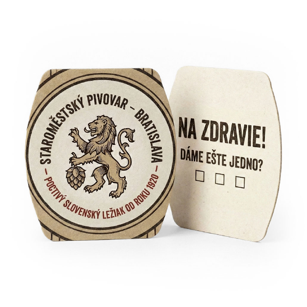Pivní podtácky papírové speciální tvar oboustranný tisk - na zakázku