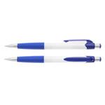 Plastové kuličkové pero Colombo White - bílá/modrá