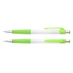 Plastové kuličkové pero Colombo White - bílá/zelená světlá