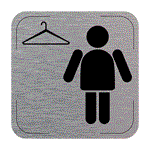Popis místnosti - cedulka na dveře - Šatna muži, hliníková tabulka, 80 x 80 mm