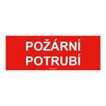 Požární potrubí - bezpečnostní tabulka, samolepka 210x80 mm