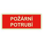 Požární potrubí - fotoluminiscenční tabulka, plast 1 mm 210x80 mm