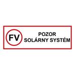 POZOR solární systém - bezpečnostní tabulka, plast 0,5 mm 300 x 100 mm
