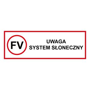 POZOR solární systém - bezpečnostní tabulka, plast 2 mm 150 x 50 mm