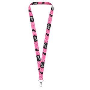 Přívěsek na klíče dlouhý lanyard růžový