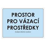 PROSTOR PRO VÁZACÍ PROSTŘEDKY, plast 1 mm, A4