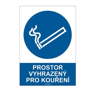 PROSTOR VYHRAZENÝ PRO KOUŘENÍ, plast 2 mm, A4