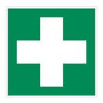 Prvá pomoc - ošetrovňa - označenie lekárničky - bezpečnostná tabuľka, plast 1 mm 150x150 mm