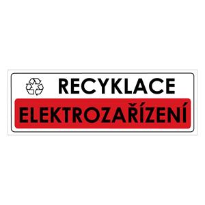 RECYKLACE - ELEKTROZAŘÍZENÍ, plast 2 mm, 290x100 mm