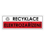 RECYKLACE - ELEKTROZAŘÍZENÍ, plast 2 mm, 290x100 mm