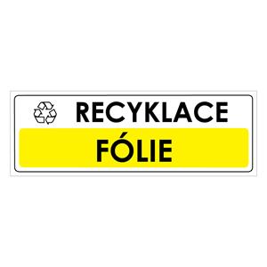 RECYKLACE - FÓLIE, Samolepka 290x100 mm