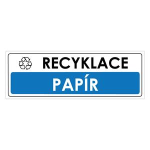 RECYKLACE - PAPÍR, plast 2 mm, 290x100 mm
