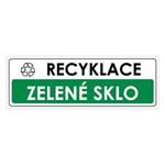 RECYKLACE - ZELENÉ SKLO, plast 1 mm 290x100 mm