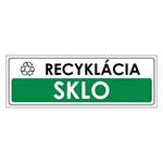 Recyklácia-Sklo,plast 1mm,290x100mm