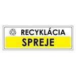 Recyklácia-Spreje, plast 2mm s dierkami-290x100mm