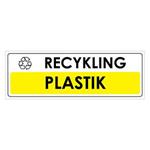 RECYKLING - PLASTIK - płyta PVC, naklejka 290x100 mm